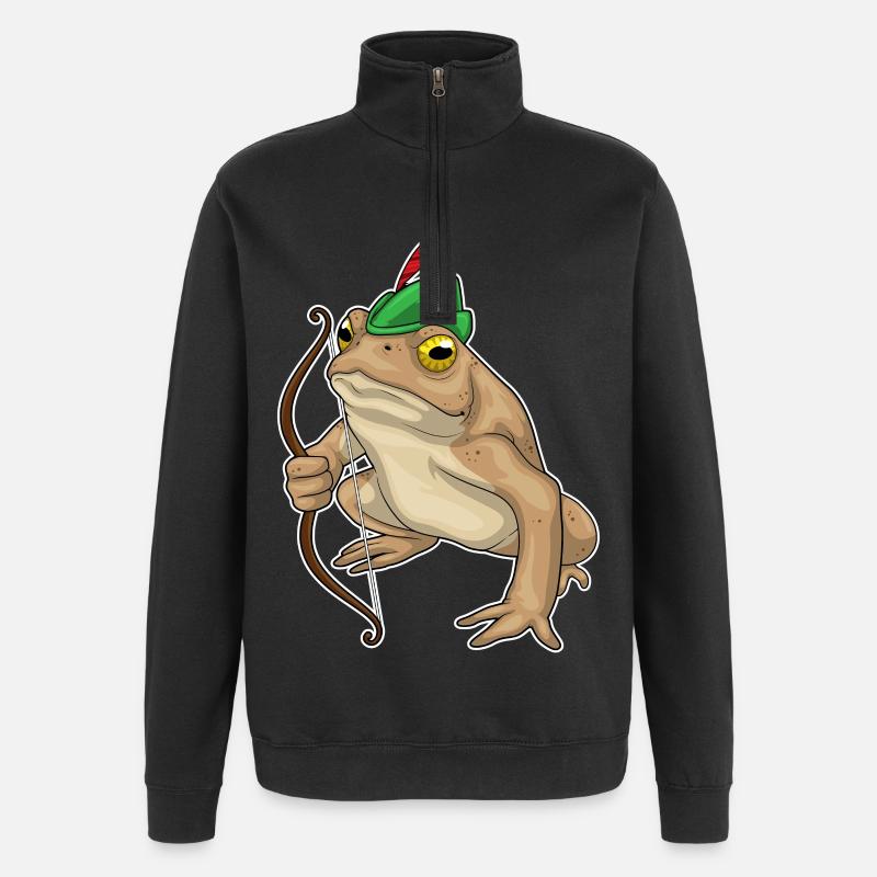Arc de grenouille Archer - Sweat à zip 1/4 - noir
