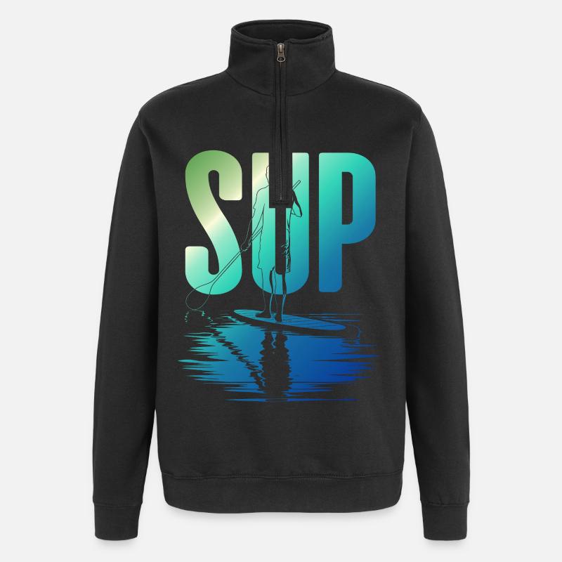 SUP - Sweat à zip 1/4 - noir