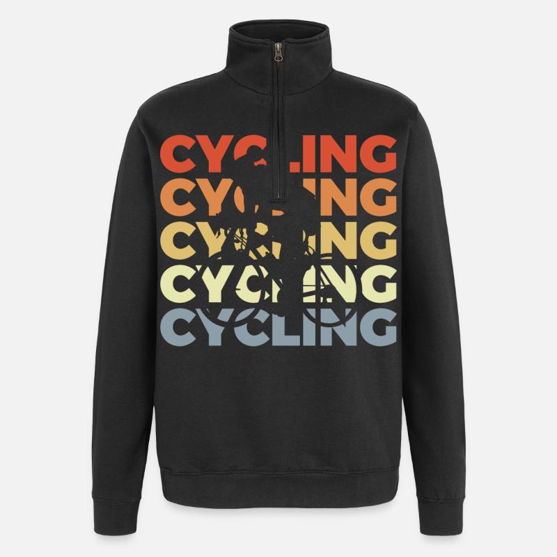 Cyclisme - Sweat à zip 1/4 - noir