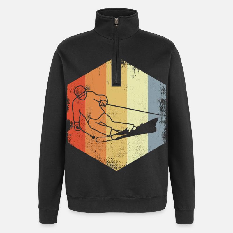 Ski - Sweat à zip 1/4 - noir