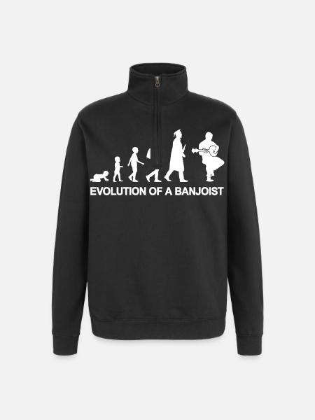 Development of a Banjo Player - Quarter-Zip Sweatshirt - black