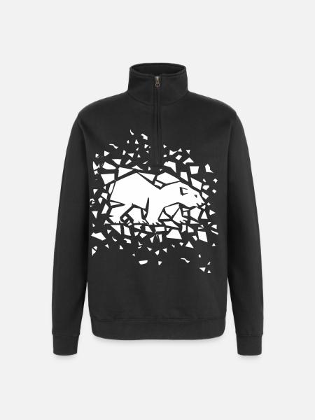 Ours polaire 2 - Sweat à zip 1/4 - noir