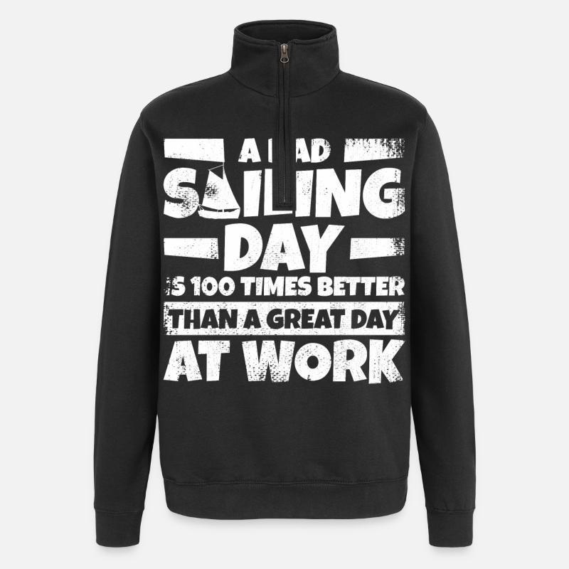 Sailing - Quarter-Zip Sweatshirt - black