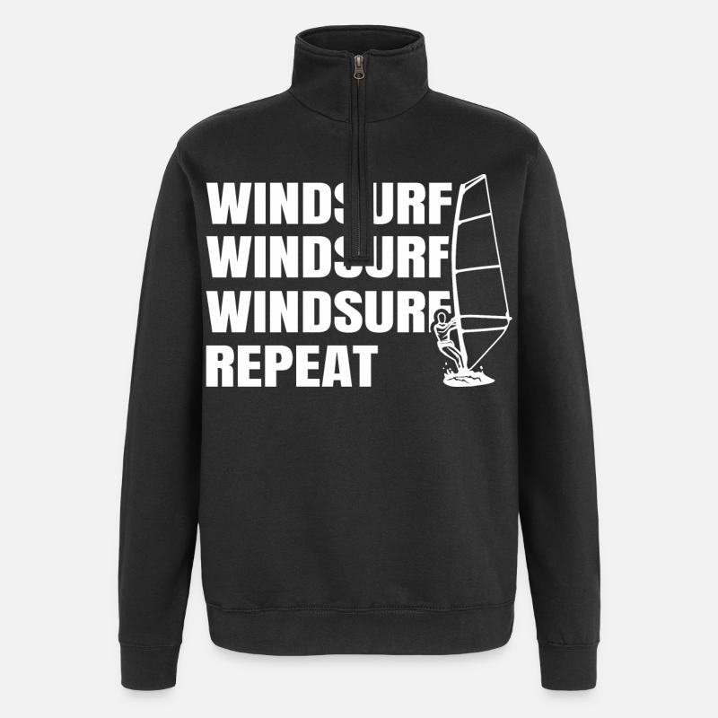 Planche à voile - Sweat à zip 1/4 - noir