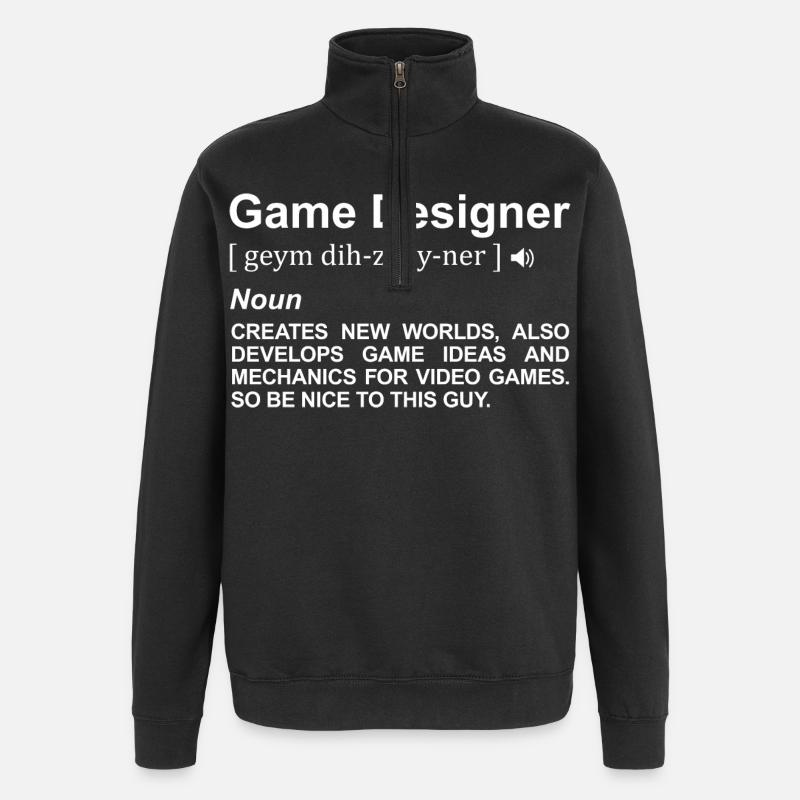 Game Designer Meaning - Quarter-Zip Sweatshirt - black