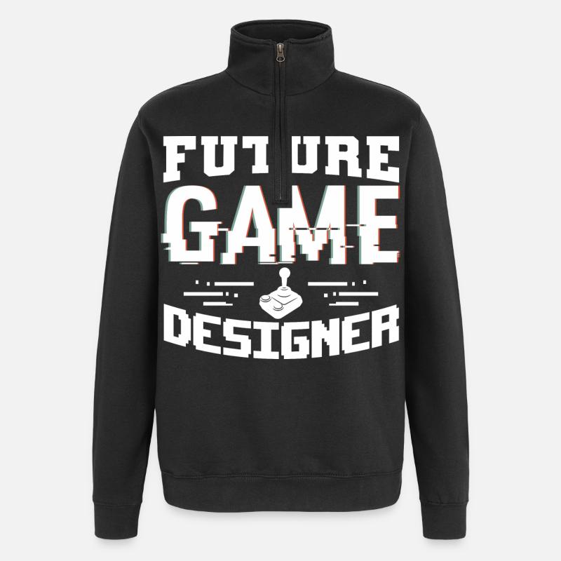 Game Designer Garçon - Sweat à zip 1/4 - noir