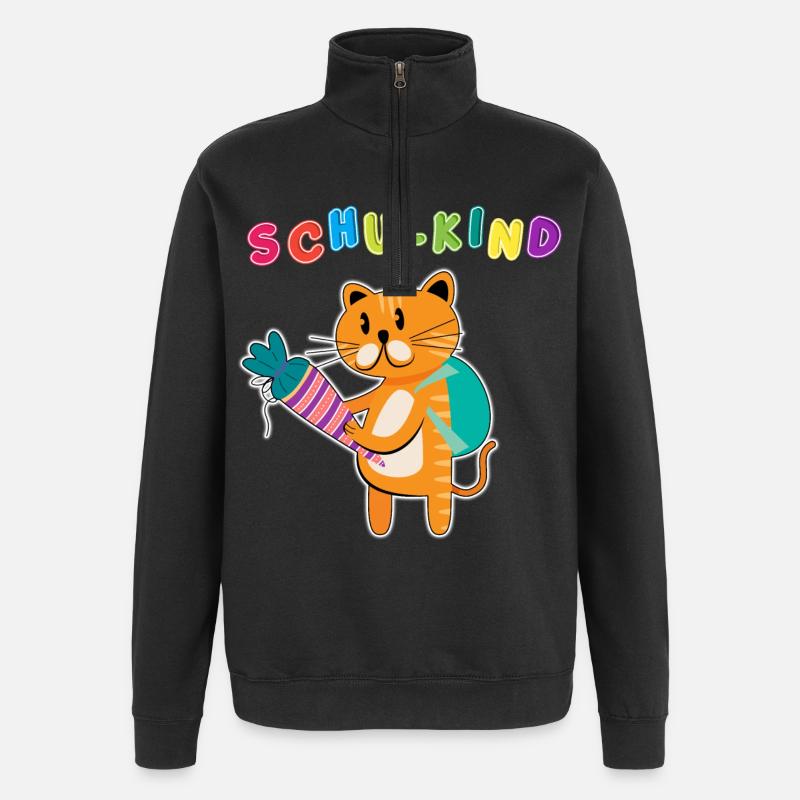 Schulkind Einschulung | Schulanfang ABC-Schütze - Quarter-Zip-Sweatshirt - Schwarz