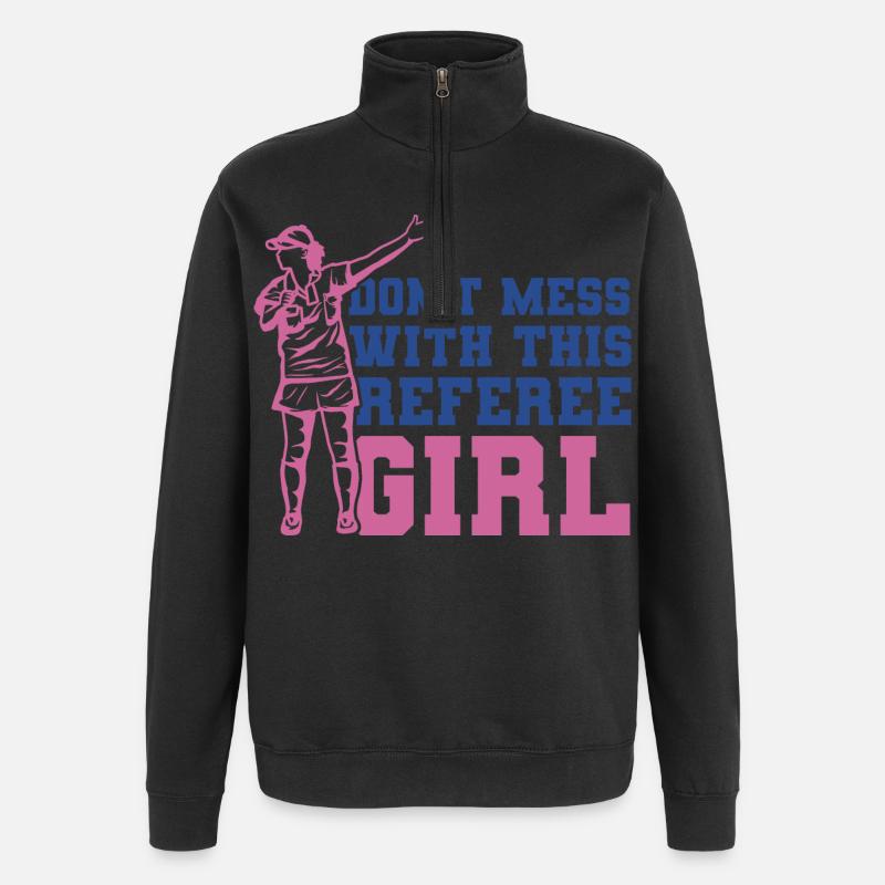 Arbitre - Sweat à zip 1/4 - noir