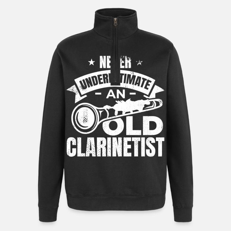 Klarinetten Opa - Quarter-Zip-Sweatshirt - Schwarz