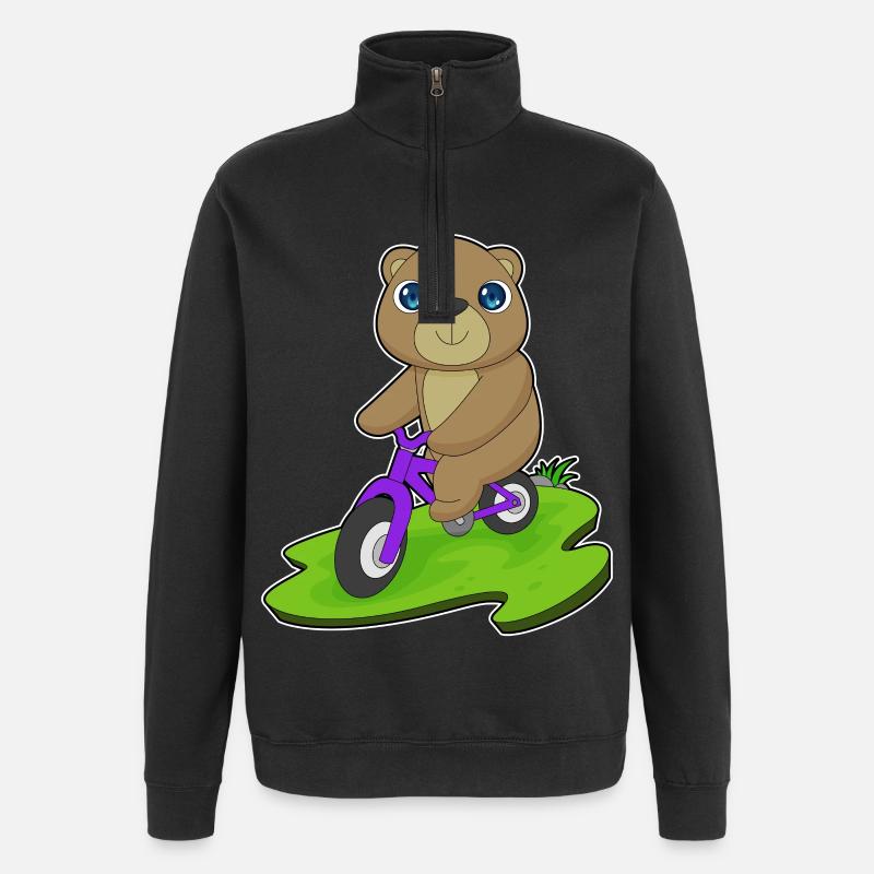 Vélo d’ours - Sweat à zip 1/4 - noir
