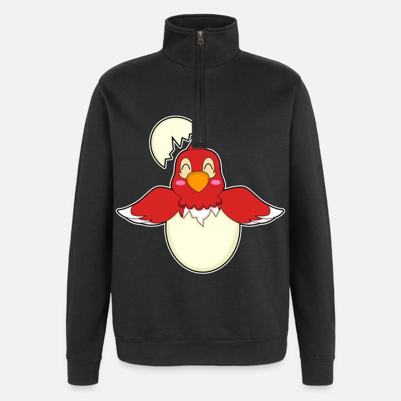 Parrot Egg - Quarter-Zip Sweatshirt - black