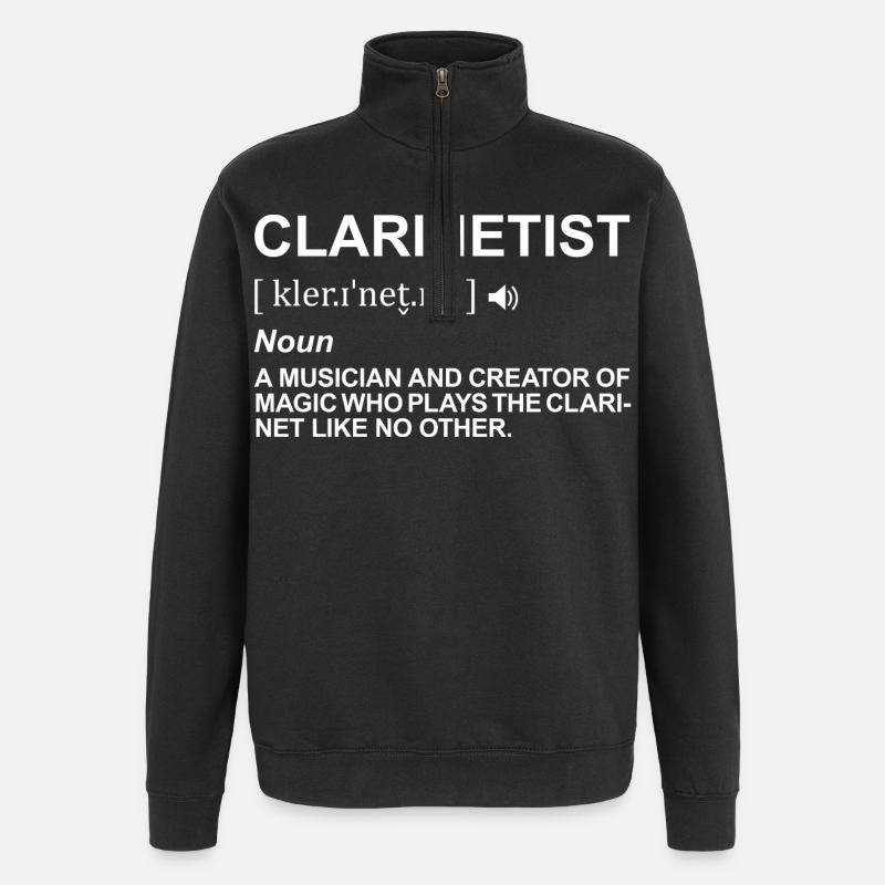 Klarinettenspieler Definition - Quarter-Zip-Sweatshirt - Schwarz