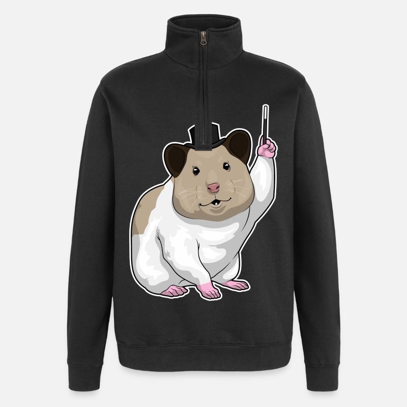 Baguette magique de hamster - Sweat à zip 1/4 - noir