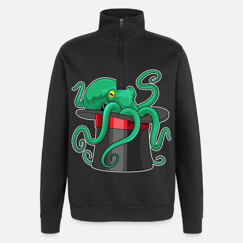Octopus Wizard Cylindre - Sweat à zip 1/4 - noir