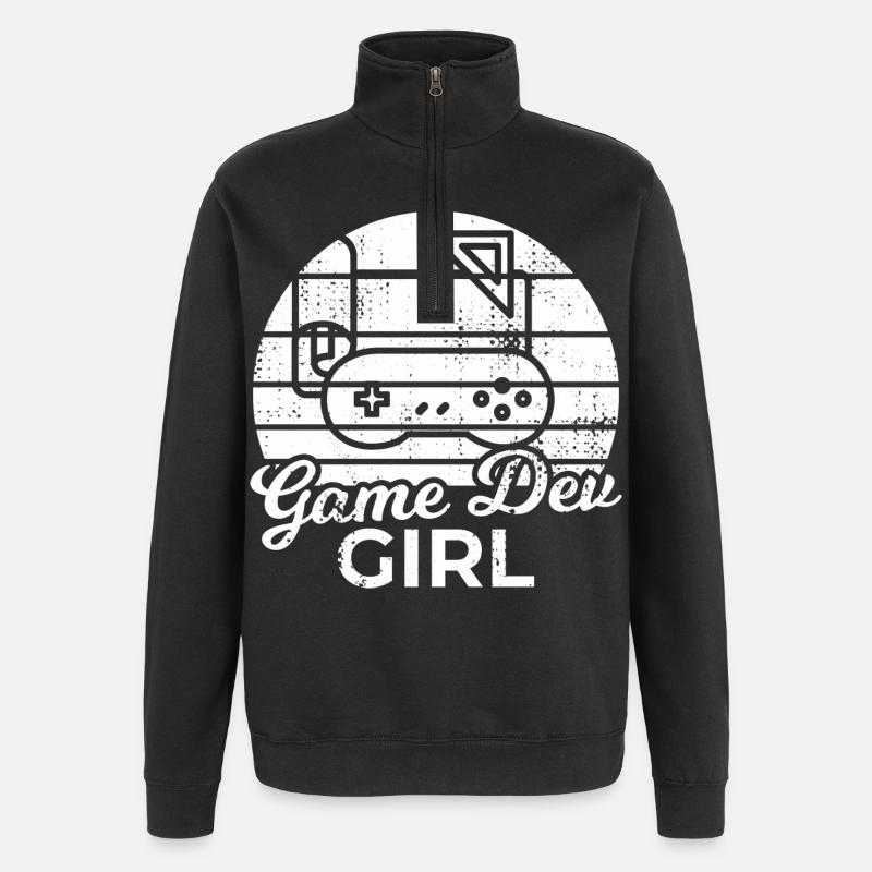 Game Dev Girl - Quarter-Zip Sweatshirt - black