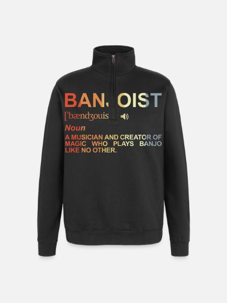 Banjoist Dictionary - Quarter-Zip Sweatshirt - black