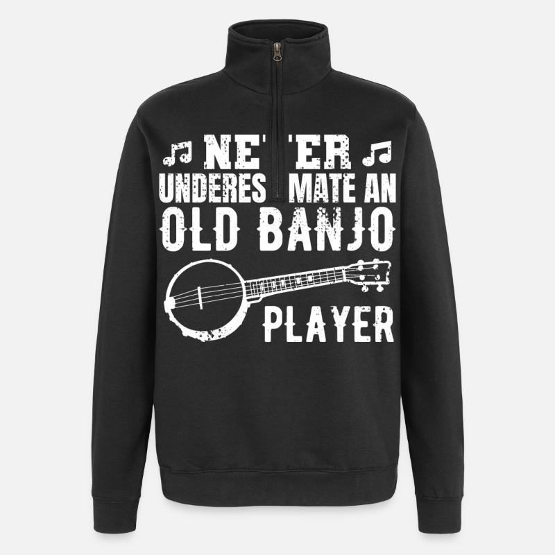 Banjo Großvater - Quarter-Zip-Sweatshirt - Schwarz