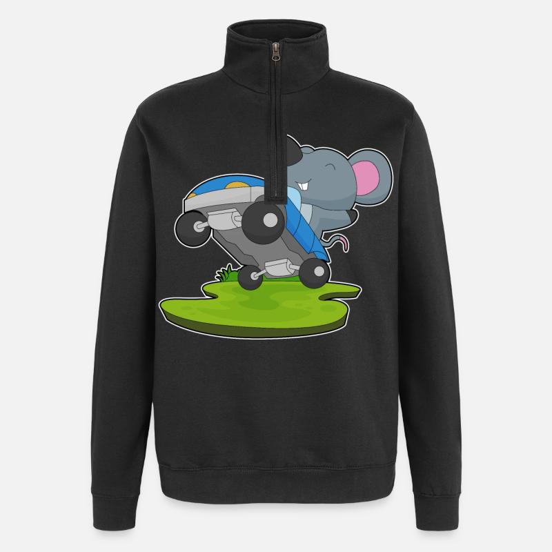 Mouse Auto - Quarter-Zip Sweatshirt - black