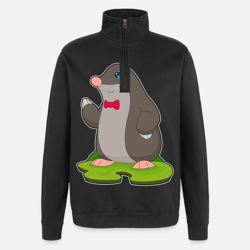 Noeud papillon Mole Gentleman - Sweat à zip 1/4 - noir