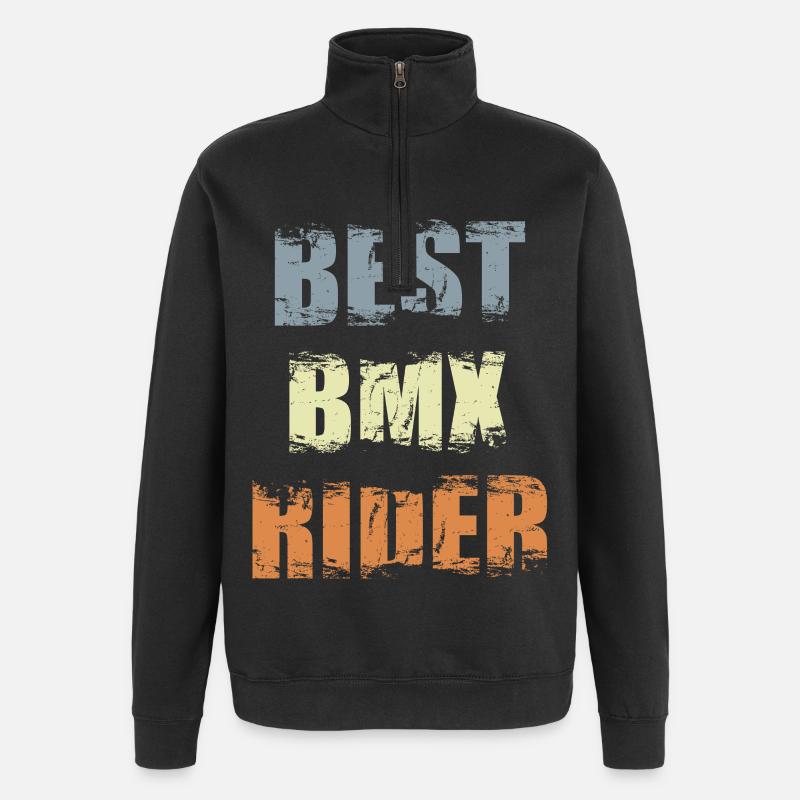 Devis BMX - Sweat à zip 1/4 - noir