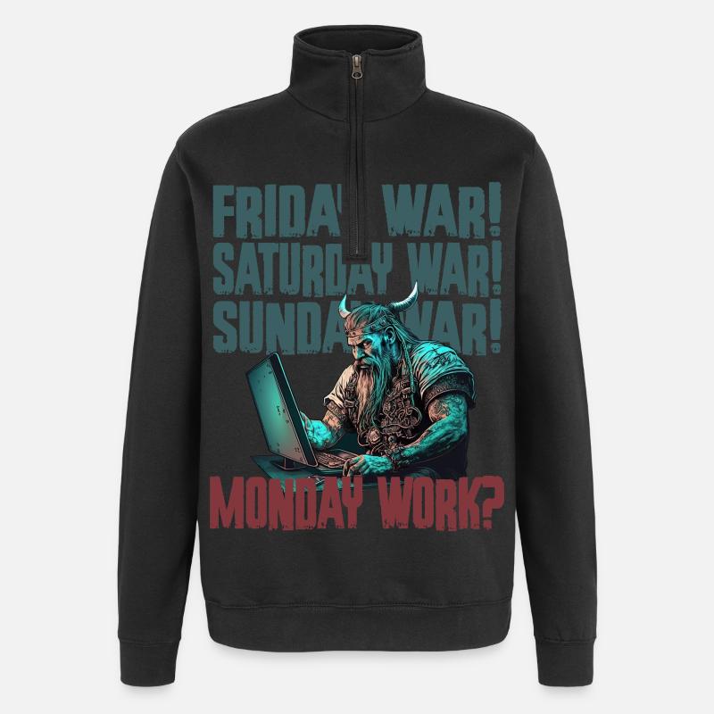 Travail du lundi Programmation Vikings - Sweat à zip 1/4 - noir