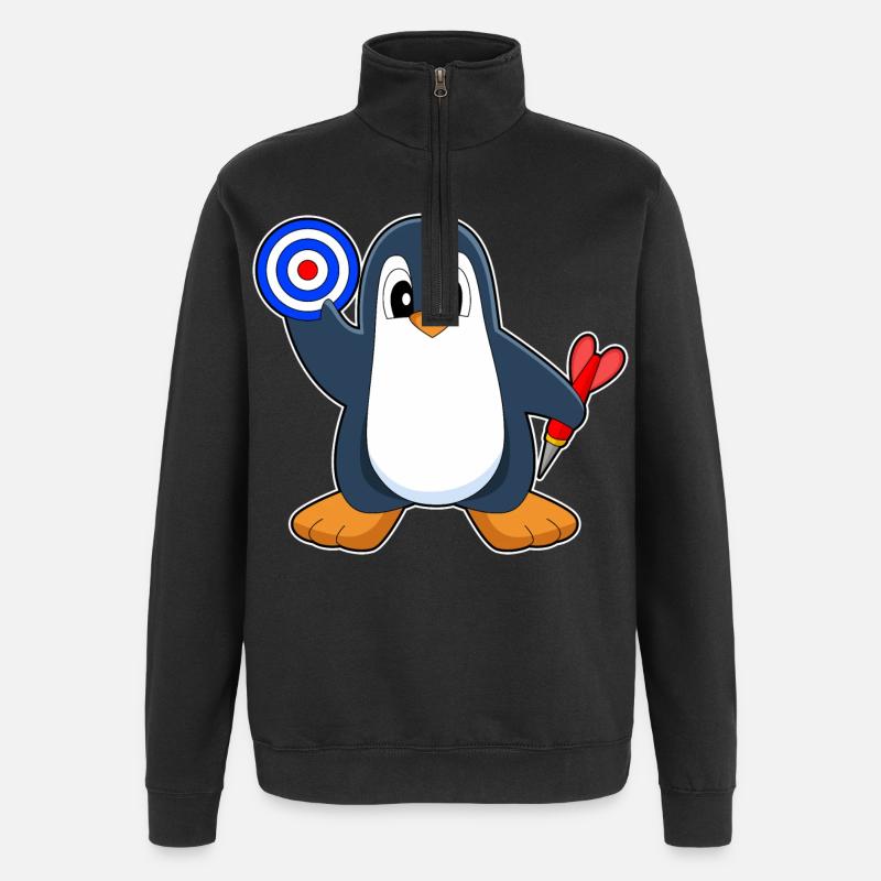 Cible de fléchettes Penguin Dart - Sweat à zip 1/4 - noir