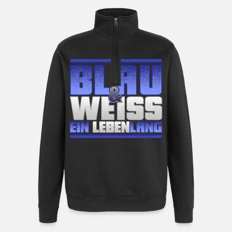 Blau Weiss ein Leben Lang - Quarter-Zip-Sweatshirt - Schwarz