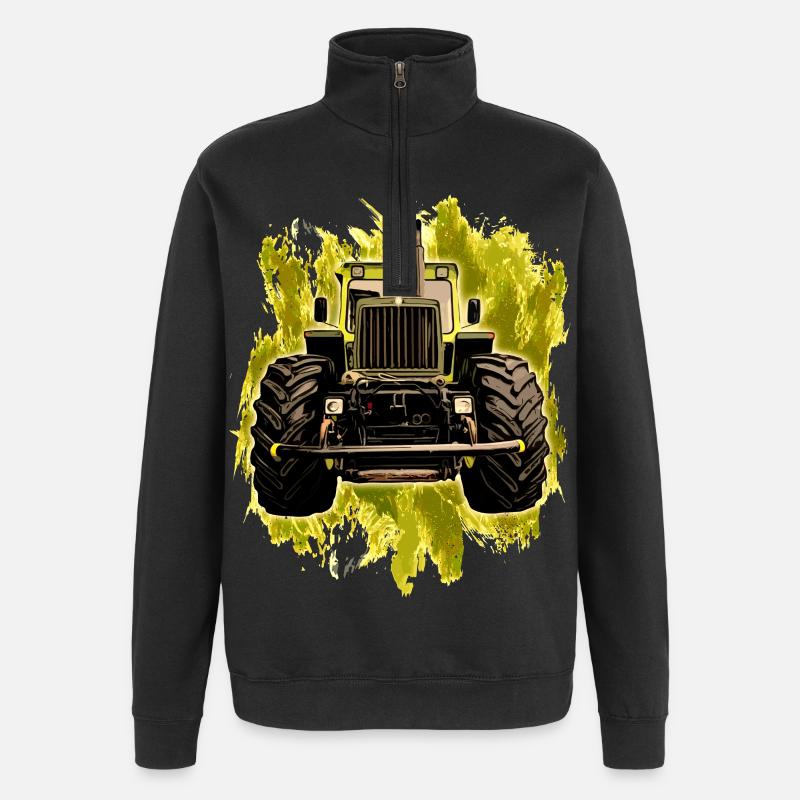 MB trac Front - Quarter-Zip Sweatshirt - black