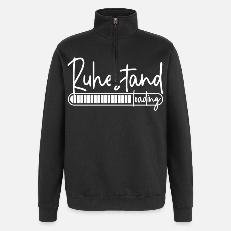 Ruhestand loading - Quarter-Zip-Sweatshirt - Schwarz