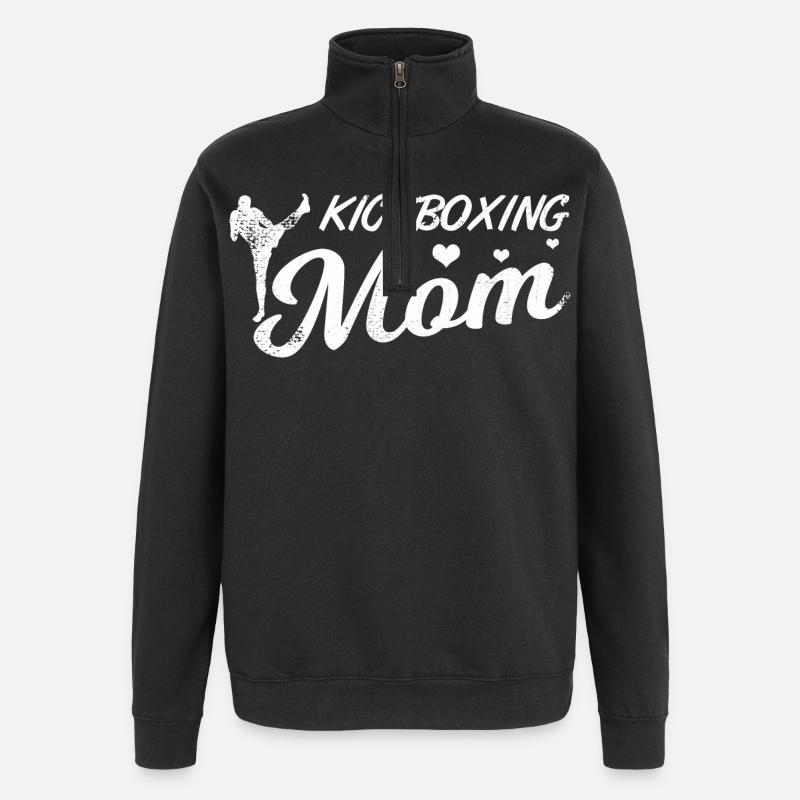 Kickboxer Mutter - Quarter-Zip-Sweatshirt - Schwarz