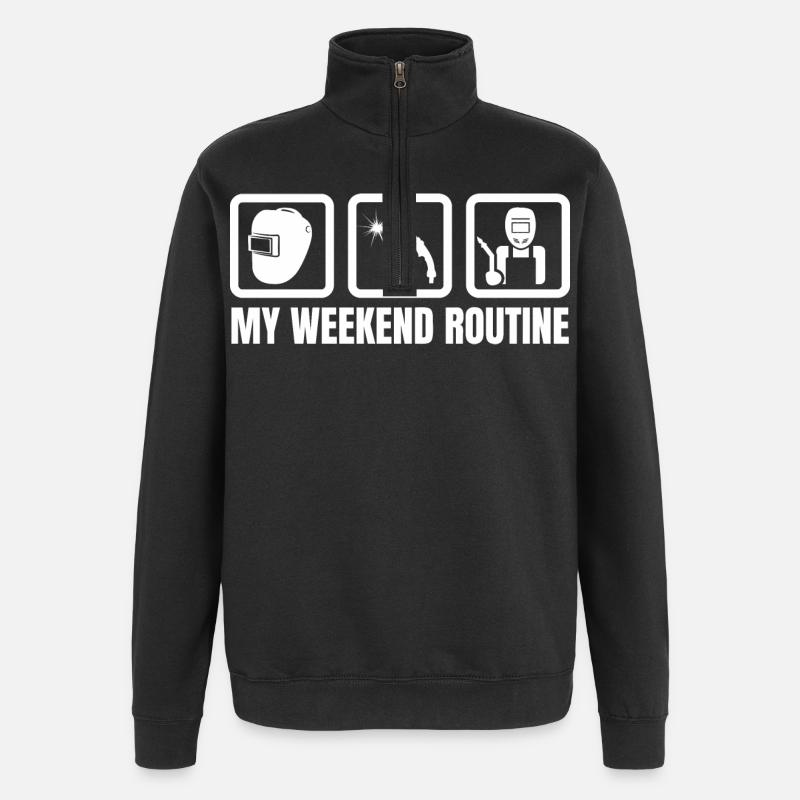 Fin de semaine des soudeurs - Sweat à zip 1/4 - noir