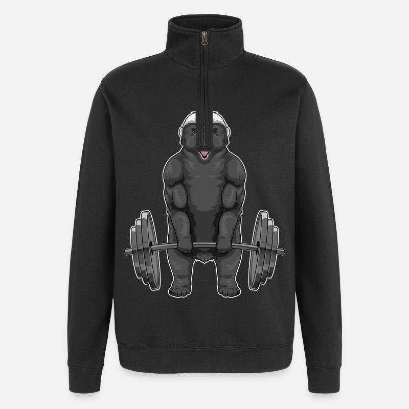 Barre de culturisme Badger - Sweat à zip 1/4 - noir