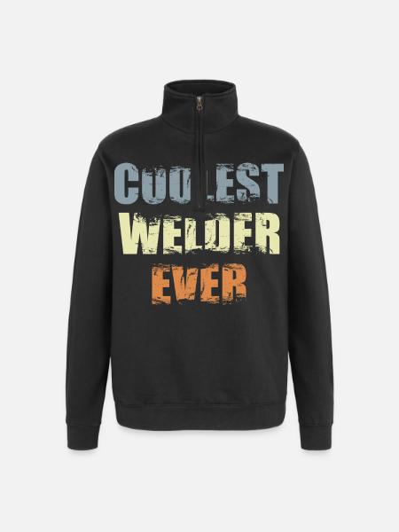 Soudeur cool - Sweat à zip 1/4 - noir