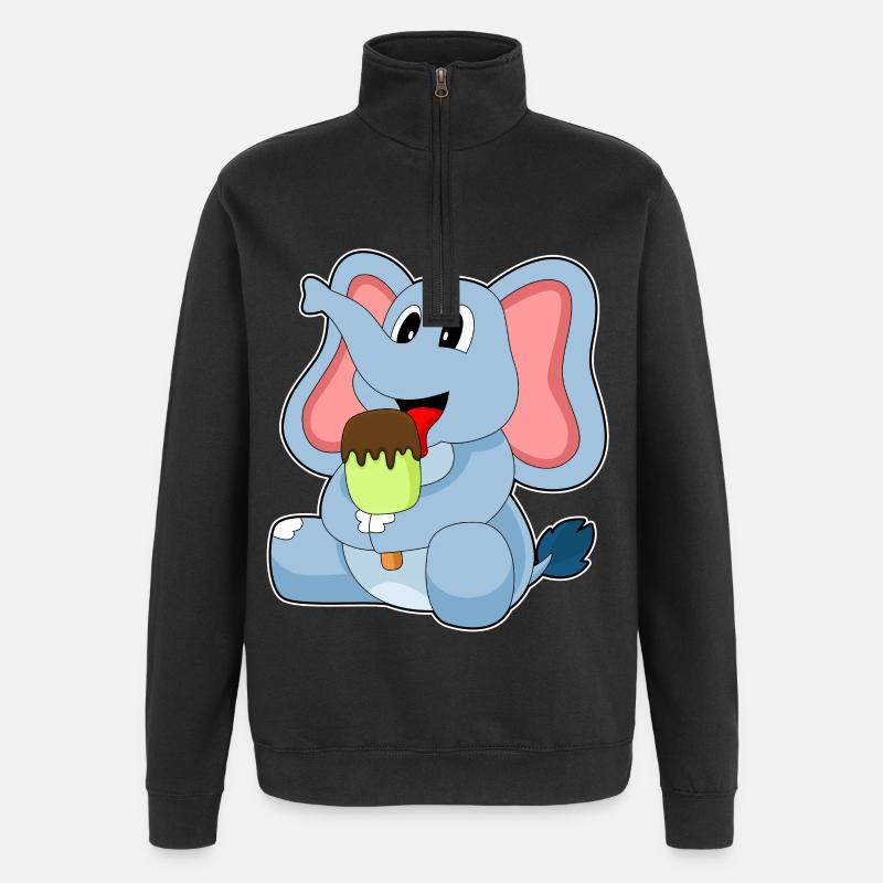 Popsicles d’éléphant - Sweat à zip 1/4 - noir