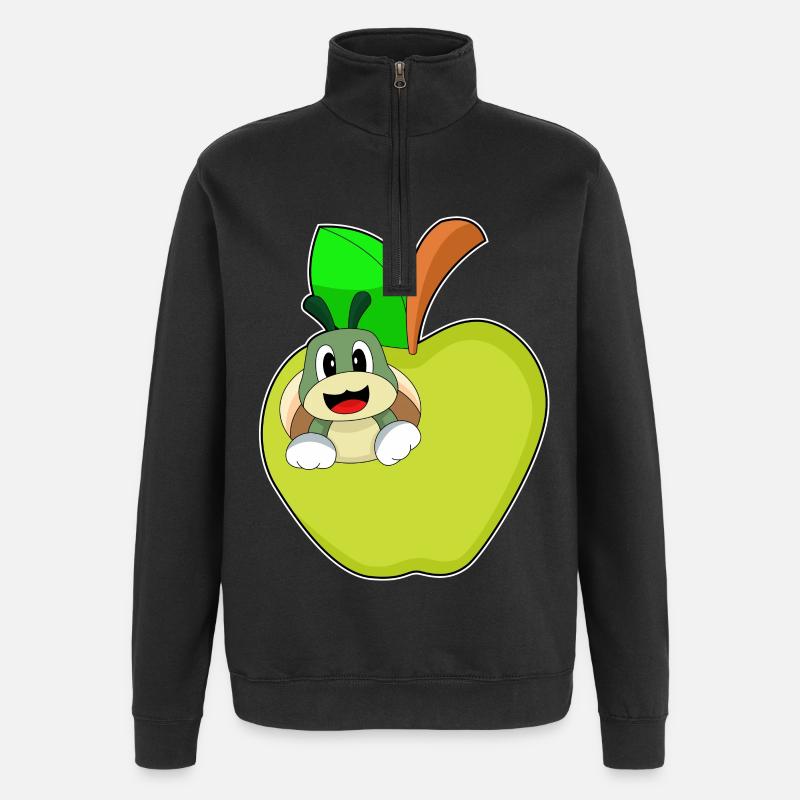 Pomme chenille - Sweat à zip 1/4 - noir
