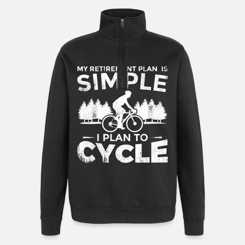 Cyclisme de retraite - Sweat à zip 1/4 - noir