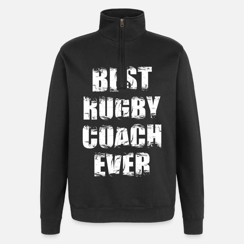Bester Rugby Trainer aller Zeiten - Quarter-Zip-Sweatshirt - Schwarz