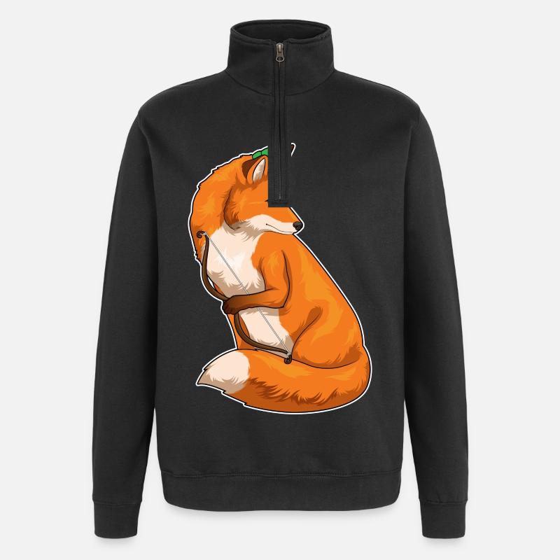 Fox Archer Bow - Quarter-Zip Sweatshirt - black