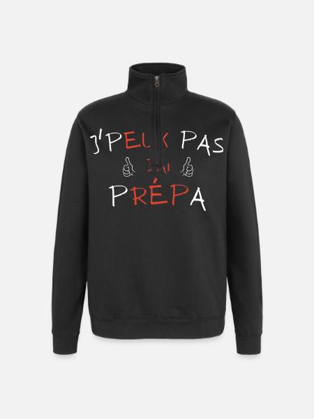 j'peux pas j'ai prépa - Sweat à zip 1/4 - noir