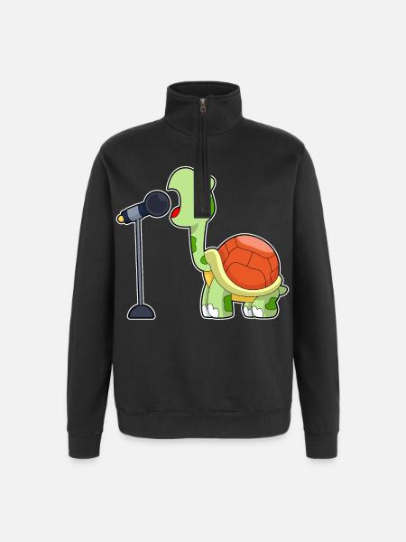 Chant Turtle Singer Microphone Chant - Sweat à zip 1/4 - noir