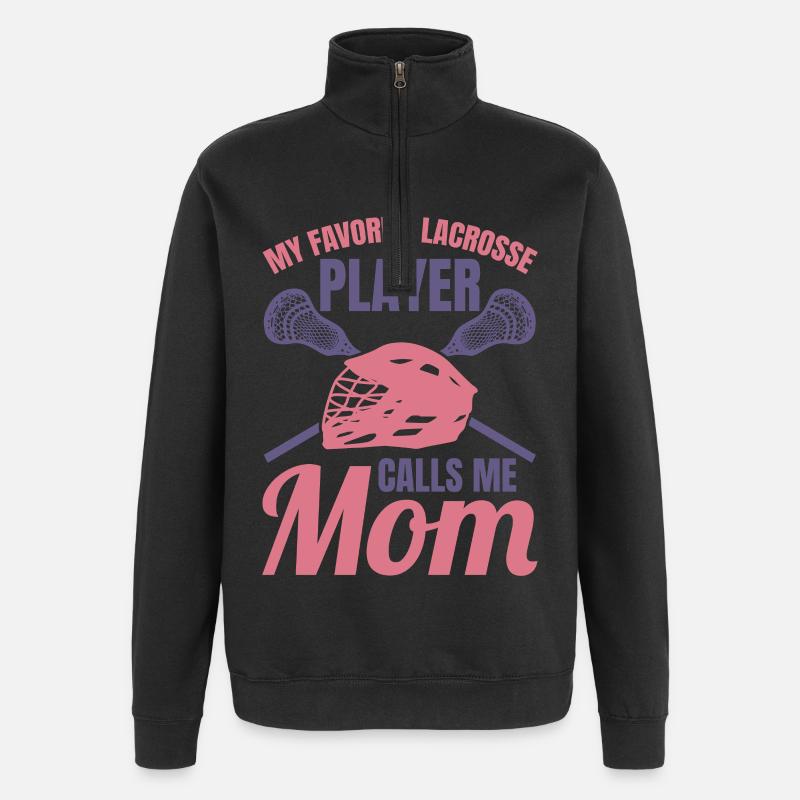 Mère joueuse de crosse - Sweat à zip 1/4 - noir