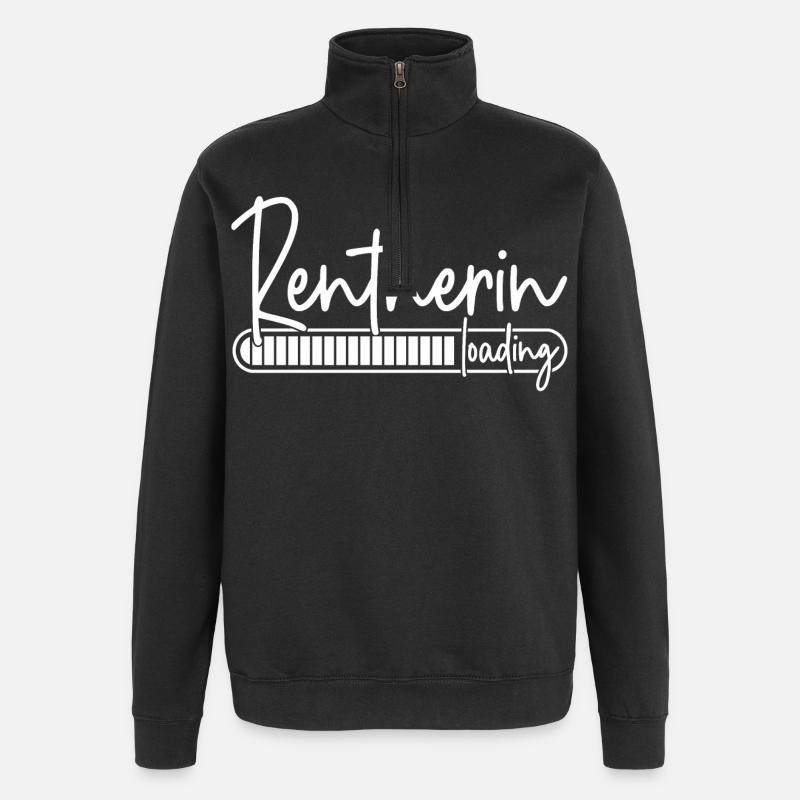 Rentnerin Loading - Quarter-Zip-Sweatshirt - Schwarz