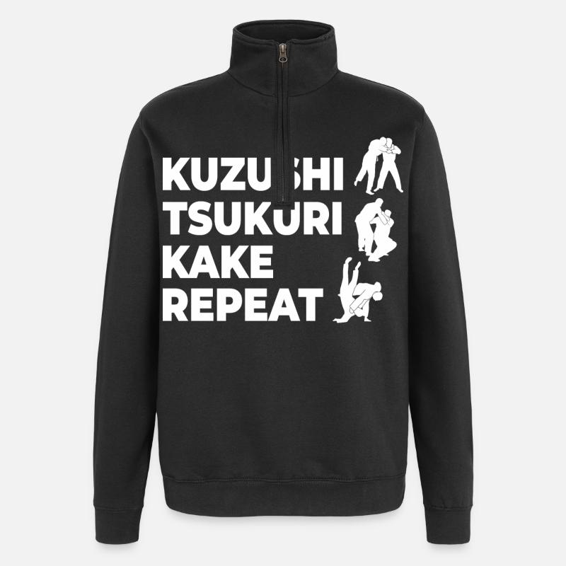 Kuzushi Tsukuri Kake Replay - Sweat à zip 1/4 - noir