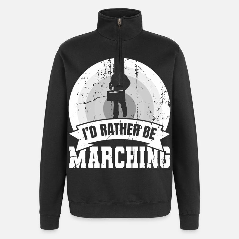 Lustiger Trommler Spruch - Quarter-Zip-Sweatshirt - Schwarz