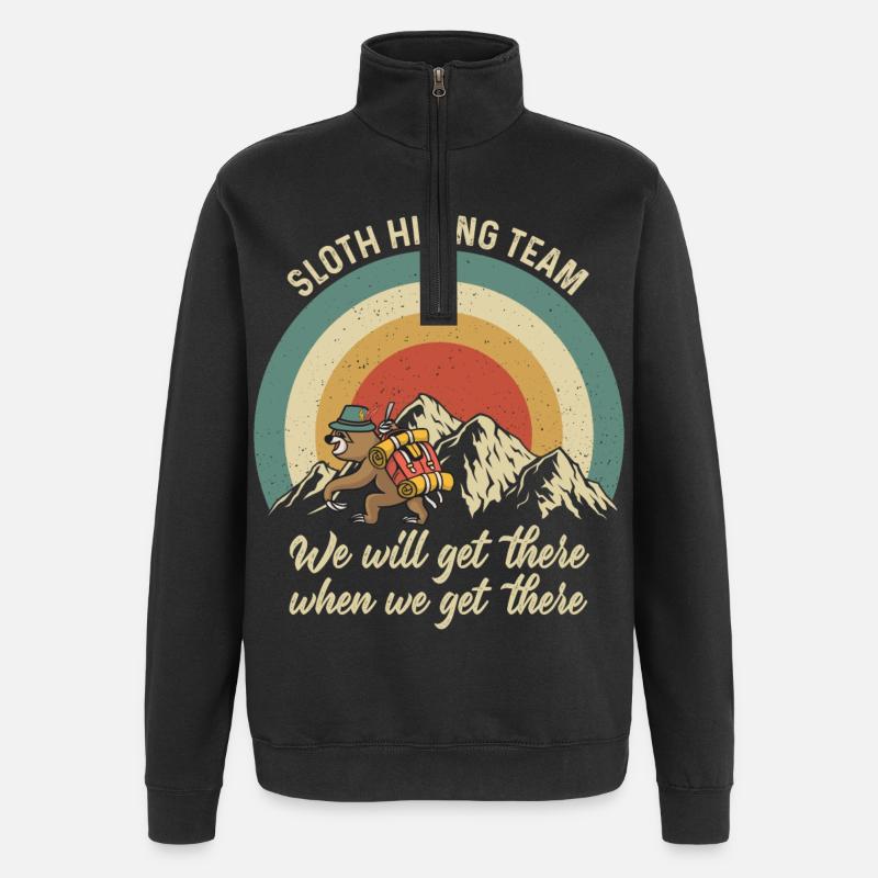 Équipe de randonnée Sloth Defectier - Sweat à zip 1/4 - noir