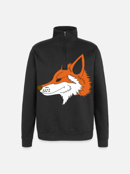 Cunning as a fox - Quarter-Zip Sweatshirt - black