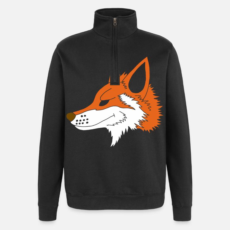 Cunning as a fox - Quarter-Zip Sweatshirt - black