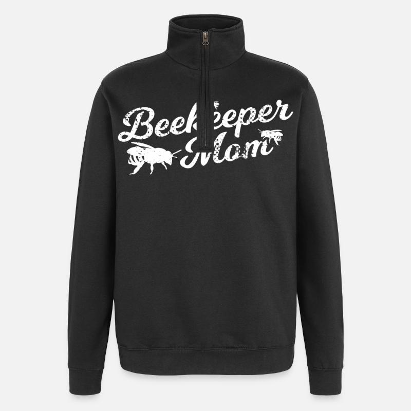 Imker Mama - Quarter-Zip-Sweatshirt - Schwarz