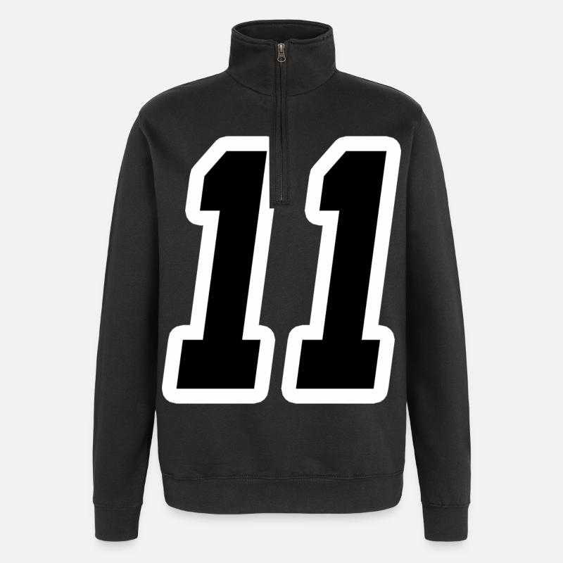 Nummer elf 11 - Quarter-Zip-Sweatshirt - Schwarz