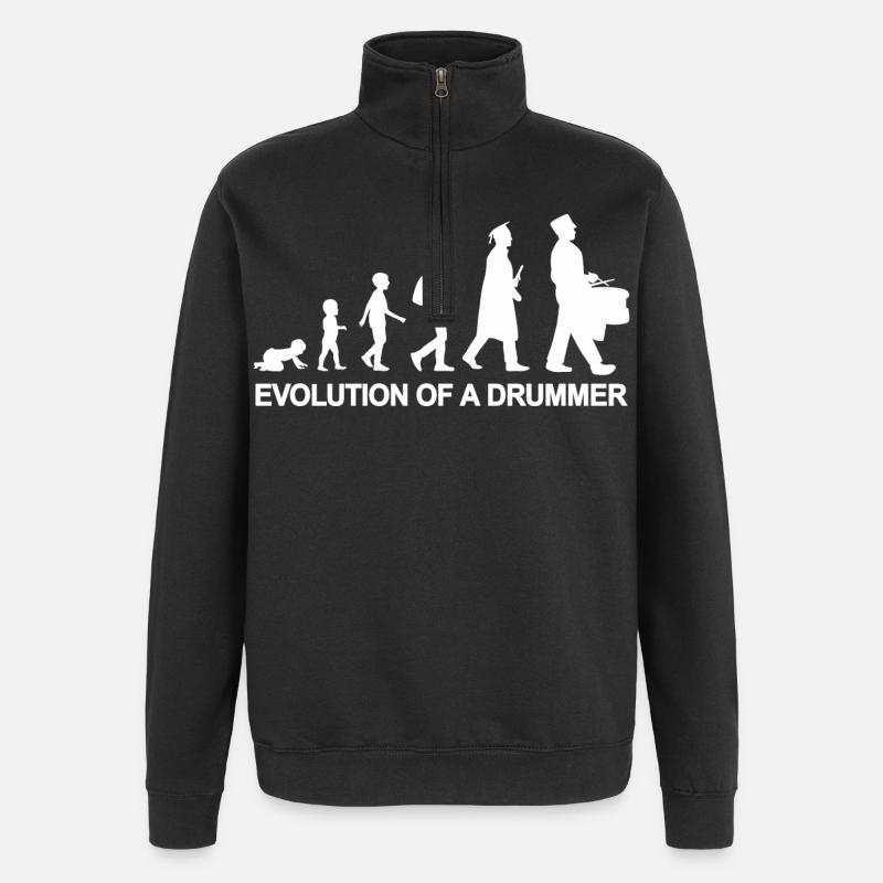 Évolution du batteur - Sweat à zip 1/4 - noir